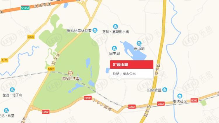 汇置山湖位置交通图
