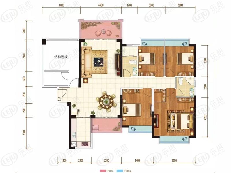 盛和园5室2厅3卫户型图 - 湛江乐居
