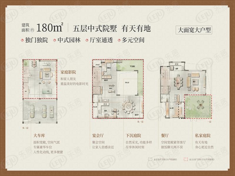 首开万科璞悦山180平大面宽别墅户型图