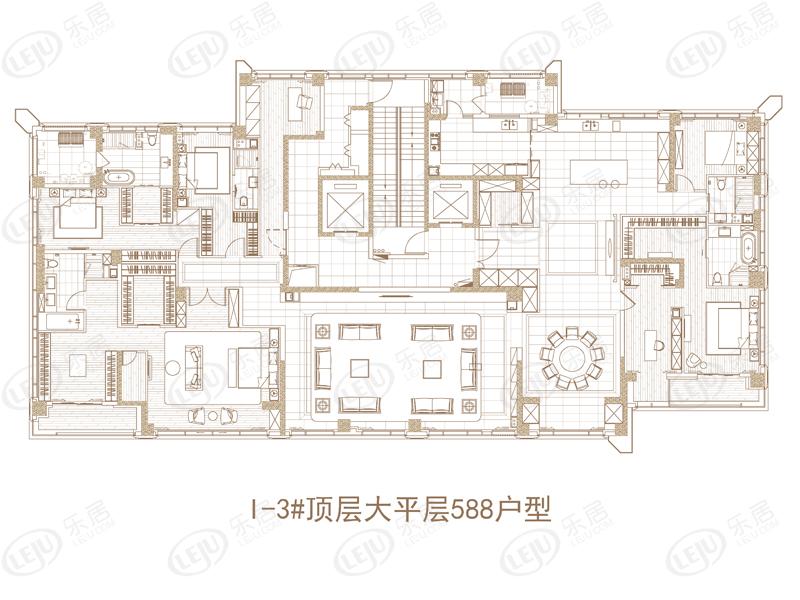 11 i3顶楼大平层 在售 主力户型户型方正 6室2厅4卫居室