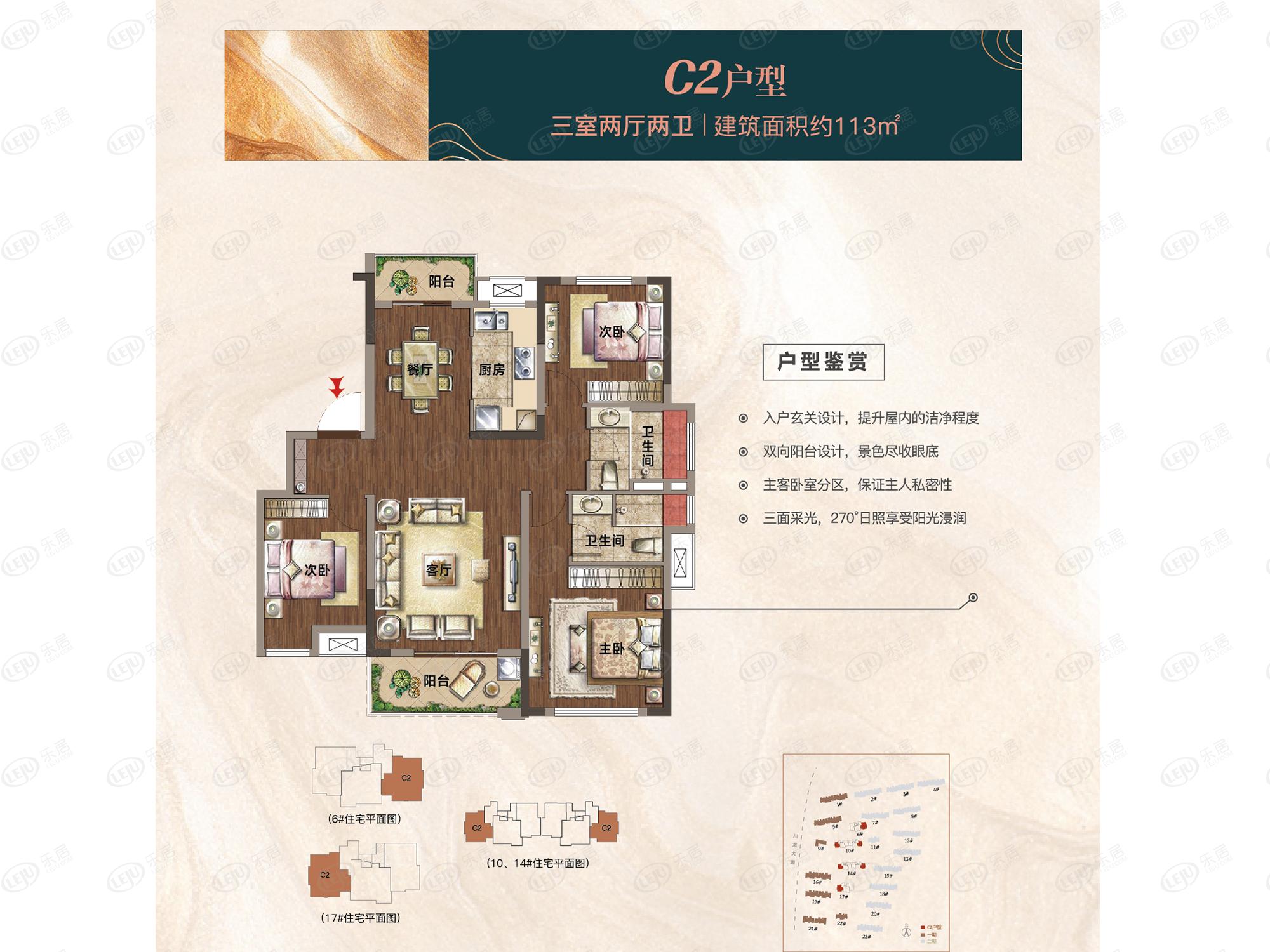 大华公园华府c2户型户型图