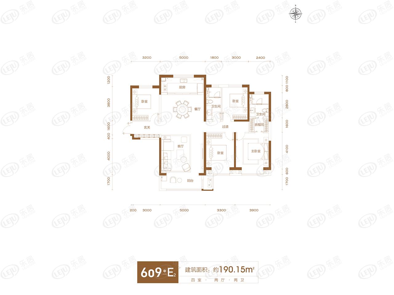 唐城壹零壹4室2厅2卫户型图 - 唐山乐居