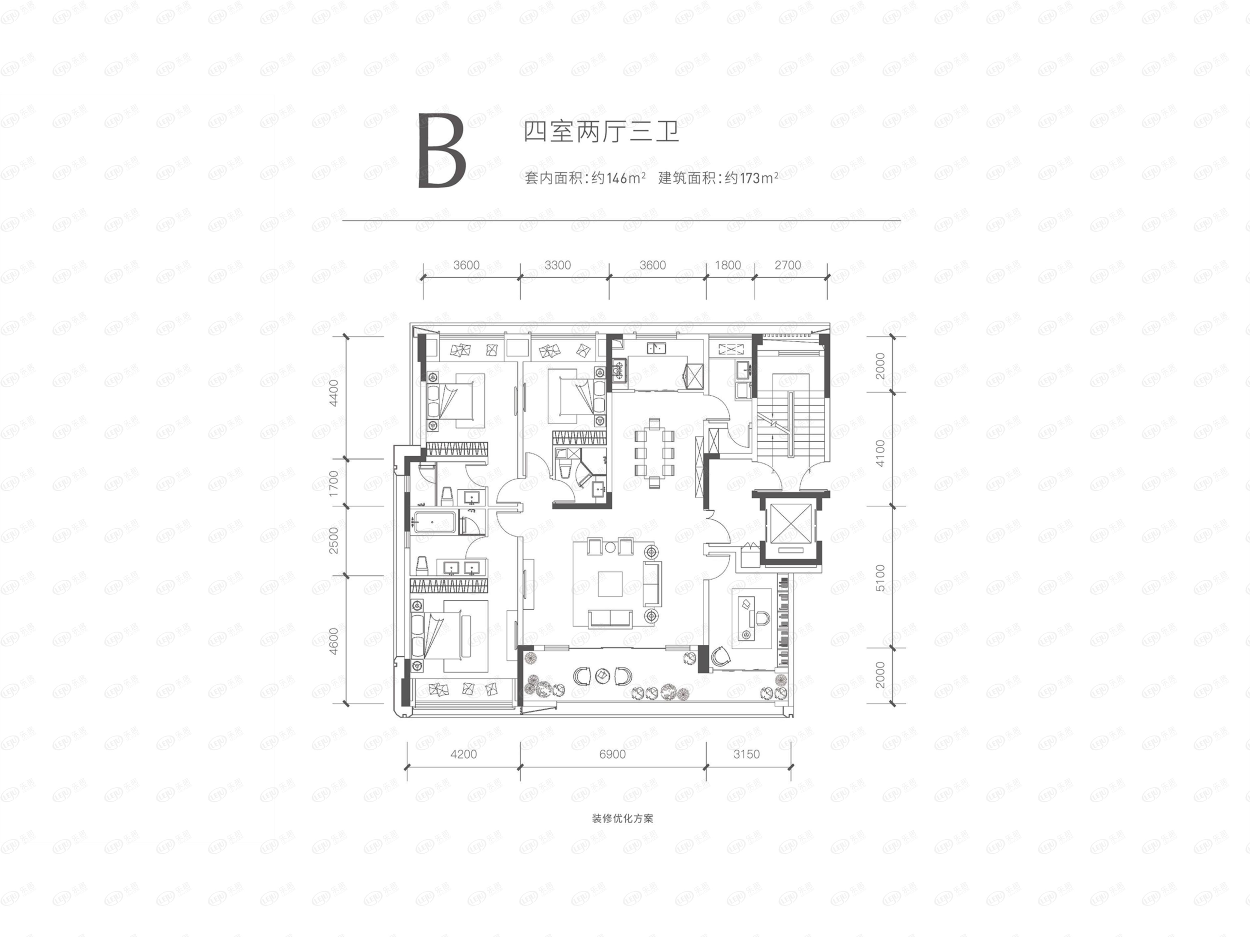 香港置地壹江郡b户型图