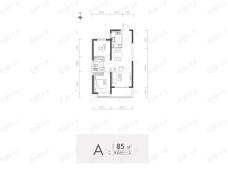 万达·西岸class2室2厅1卫户型图