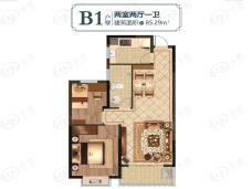 嘉和家园2室2厅1卫户型图