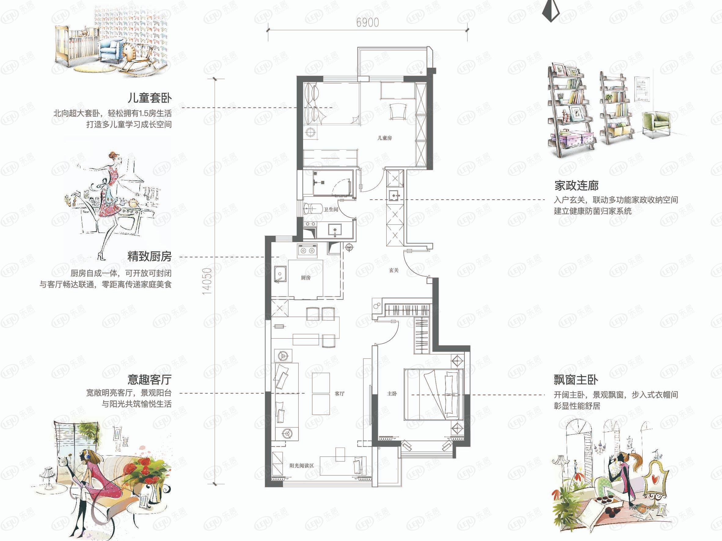 祥云国际小镇悠享家户型户型图