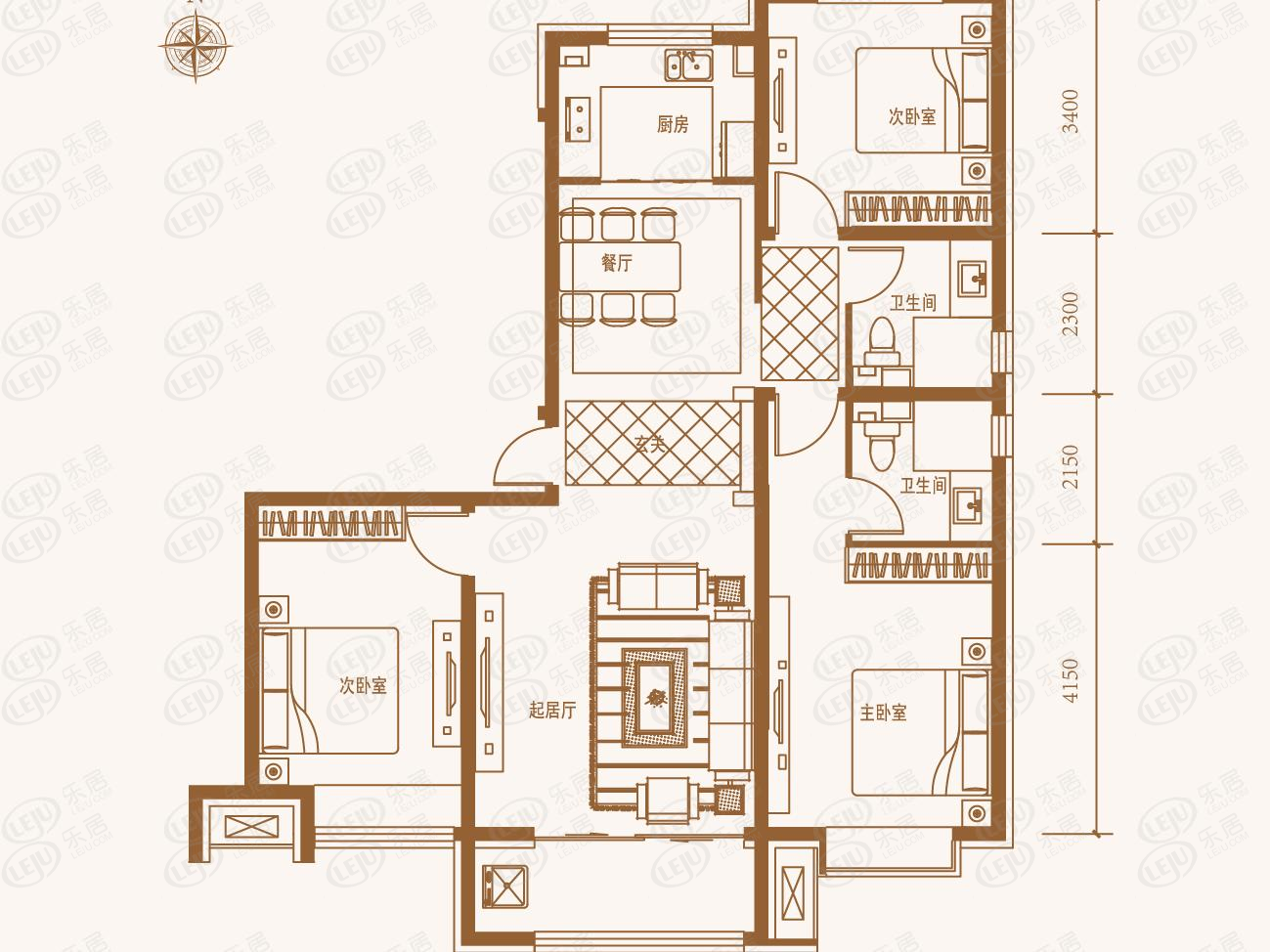 月晟天玺台d户型户型图