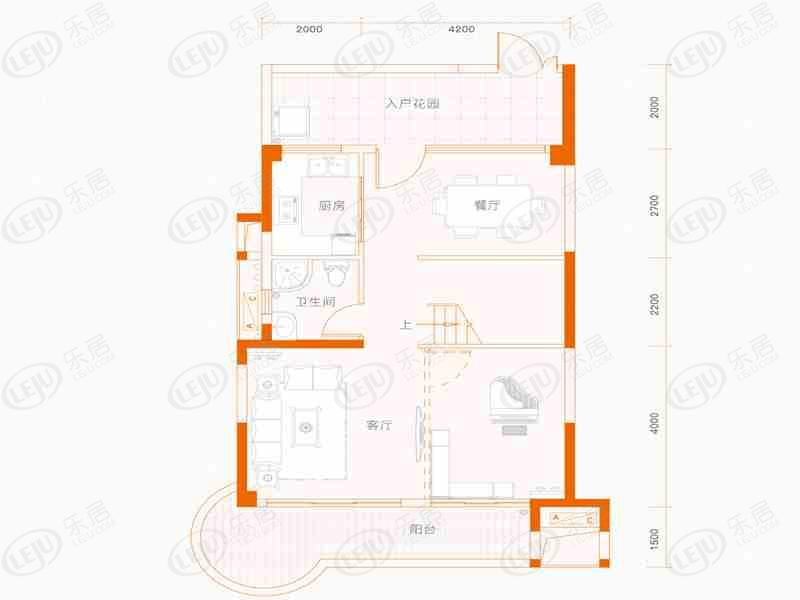 广园东东方名都24栋07户型140㎡复式首层户型图