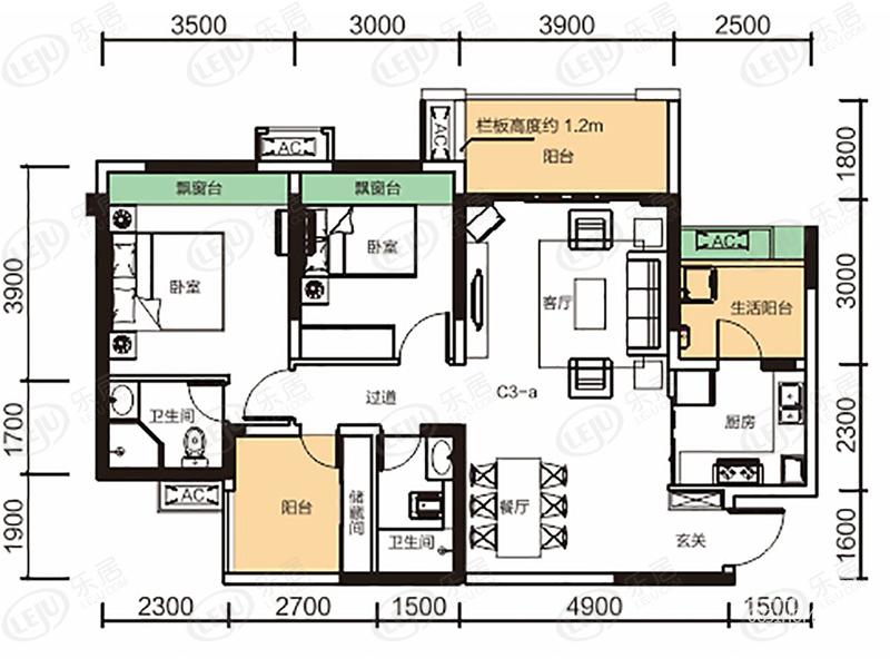 户型劣势,居室详解,由居理新房独家提供 加入乐居网项目群,在线看房