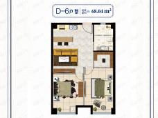 龙溪香岸-公寓D-6户型户型图