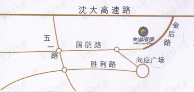 金渤海憬一期位置交通图