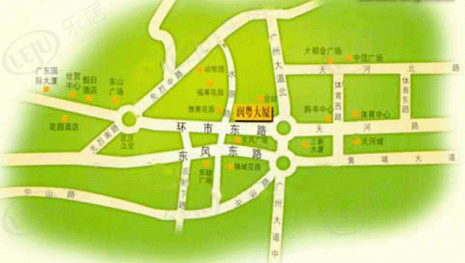 润粤大厦位置交通图