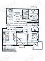 瑞和家园房型: 三房;  面积段: 105.92 －131.41 平方米;户型图