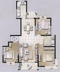 新江湾城建德国际公寓房型: 三房;  面积段: 100 －200 平方米;
户型图