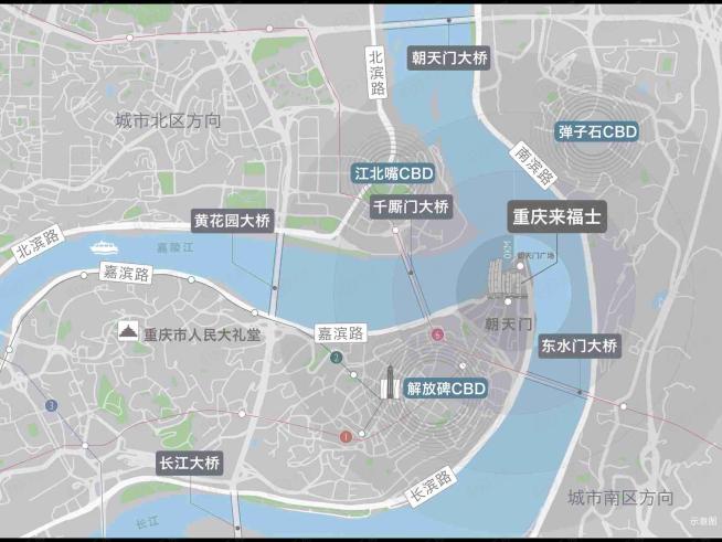 重庆来福士住宅位置交通图