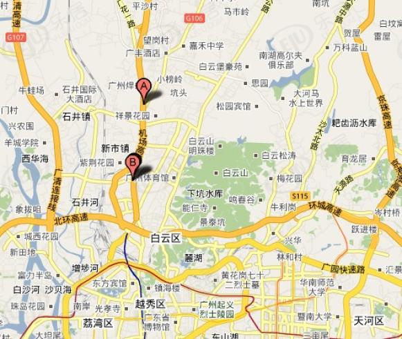 白云明珠广场三期位置交通图