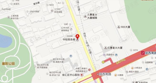 上海中轻商务楼位置交通图