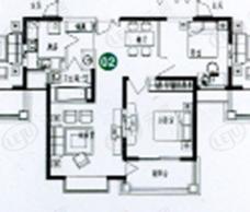 珠江香樟南园二期房型: 二房;  面积段: 92.55 －101.11 平方米;
户型图