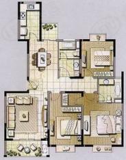 新江湾城建德国际公寓房型: 三房;  面积段: 100 －200 平方米;
户型图