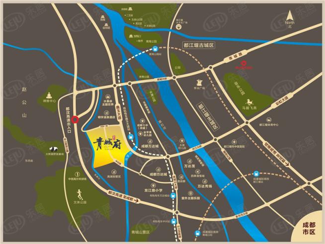 福星惠誉青城府位置交通图