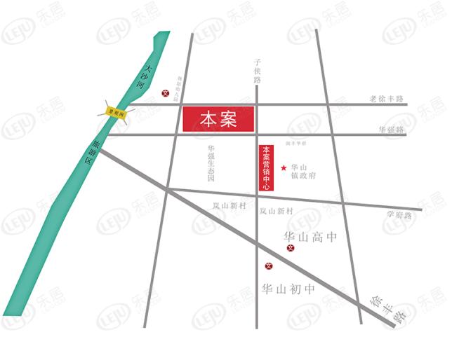 华山•华盛园位置交通图