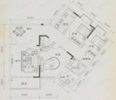 新华明珠房型: 四房;  面积段: 147.57 －147.57 平方米;户型图