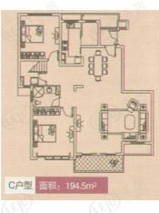 汇丰豪轩房型: 复式;  面积段: 150 －200 平方米;户型图