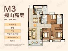长沙恒大文化旅游城M3’高层146栋户型图