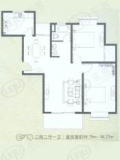 安居瑶成湾花园房型: 二房;  面积段: 84.69 －103.51 平方米;户型图