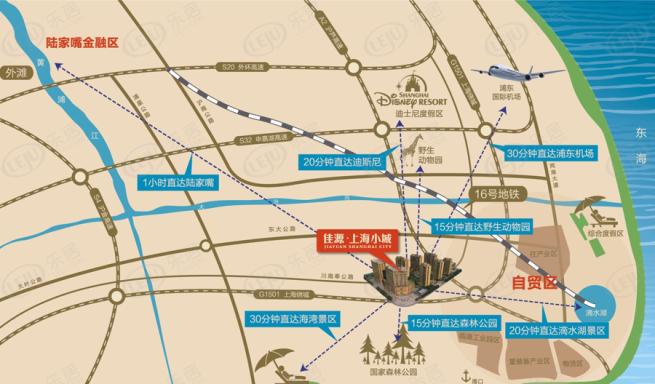佳源上海小城位置交通图