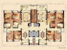 珠江帝景·紫龙府189㎡四室两厅两卫户型户型图